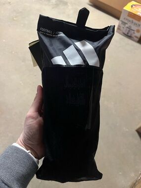 adidas Black and White Soccer Shin Guard Packaging - Medium
